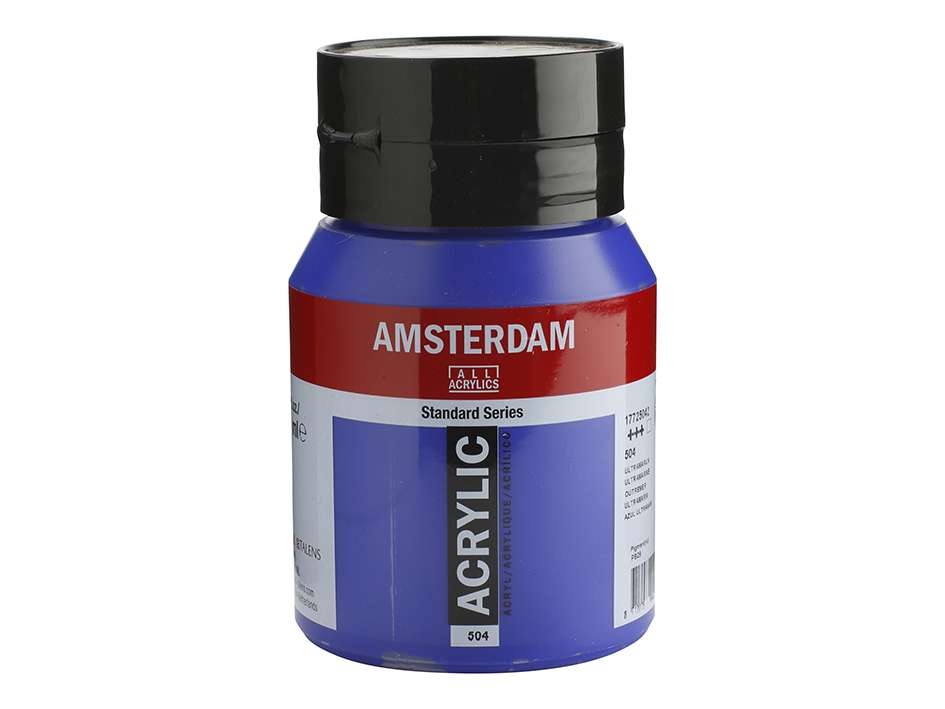 Amsterdam Standard 500ml - 504 Ultramarine - Bilde 1