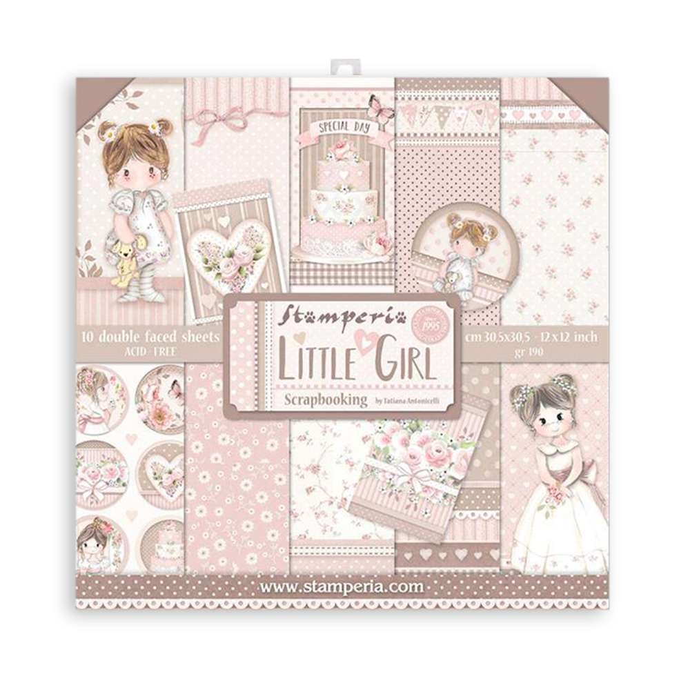 Stamperia Little Girl Blokk 12"x12" - Bilde 1