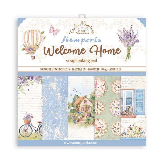 Stamperia Welcome Home 8x8 Blokk - Bilde 1