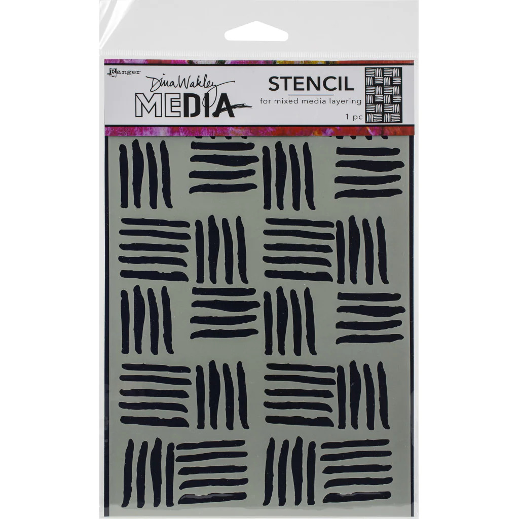 Dina Wakley Media Stencils - Cross Hatch - Bilde 1