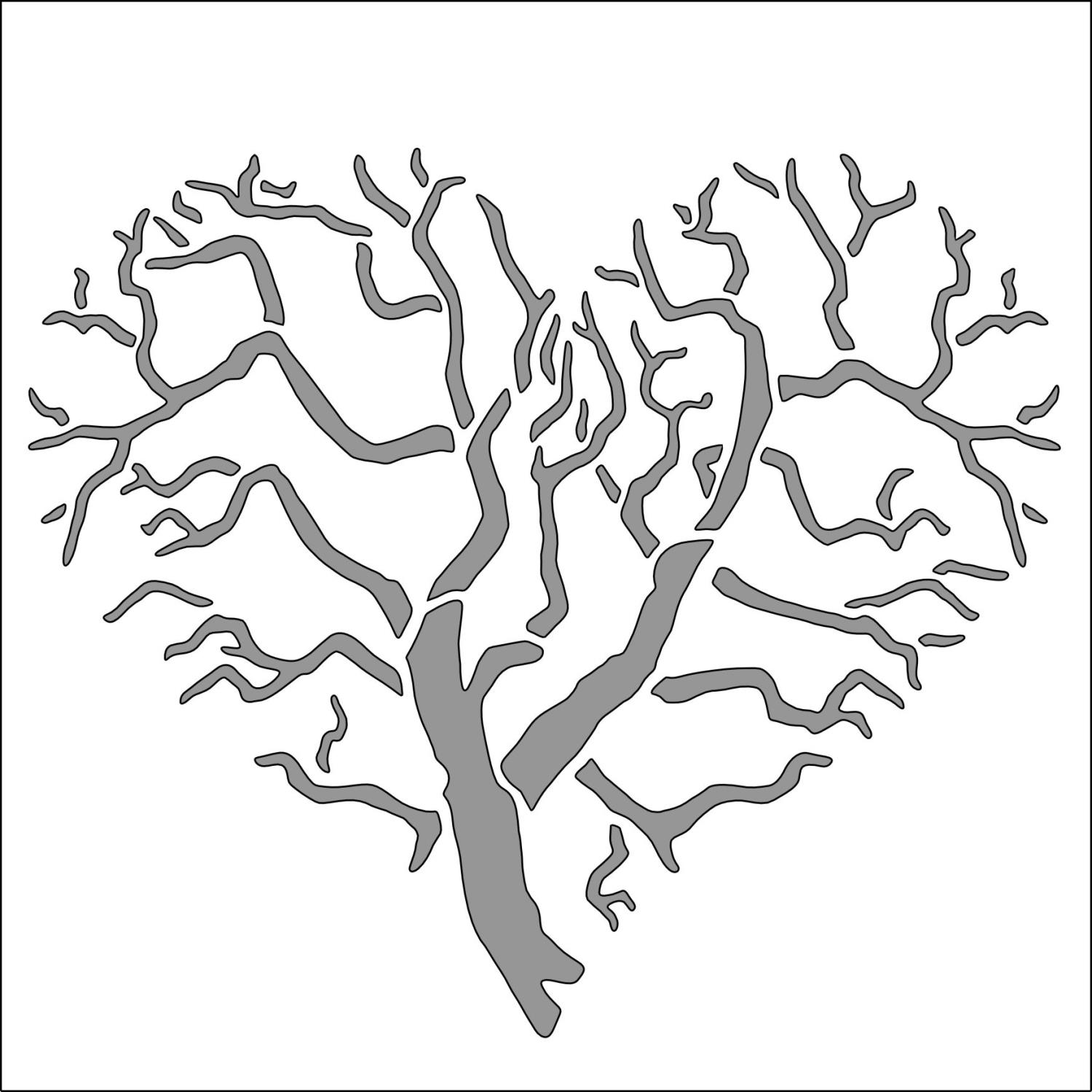 Card-io Heart Tree Majemask Stensil - Bilde 1