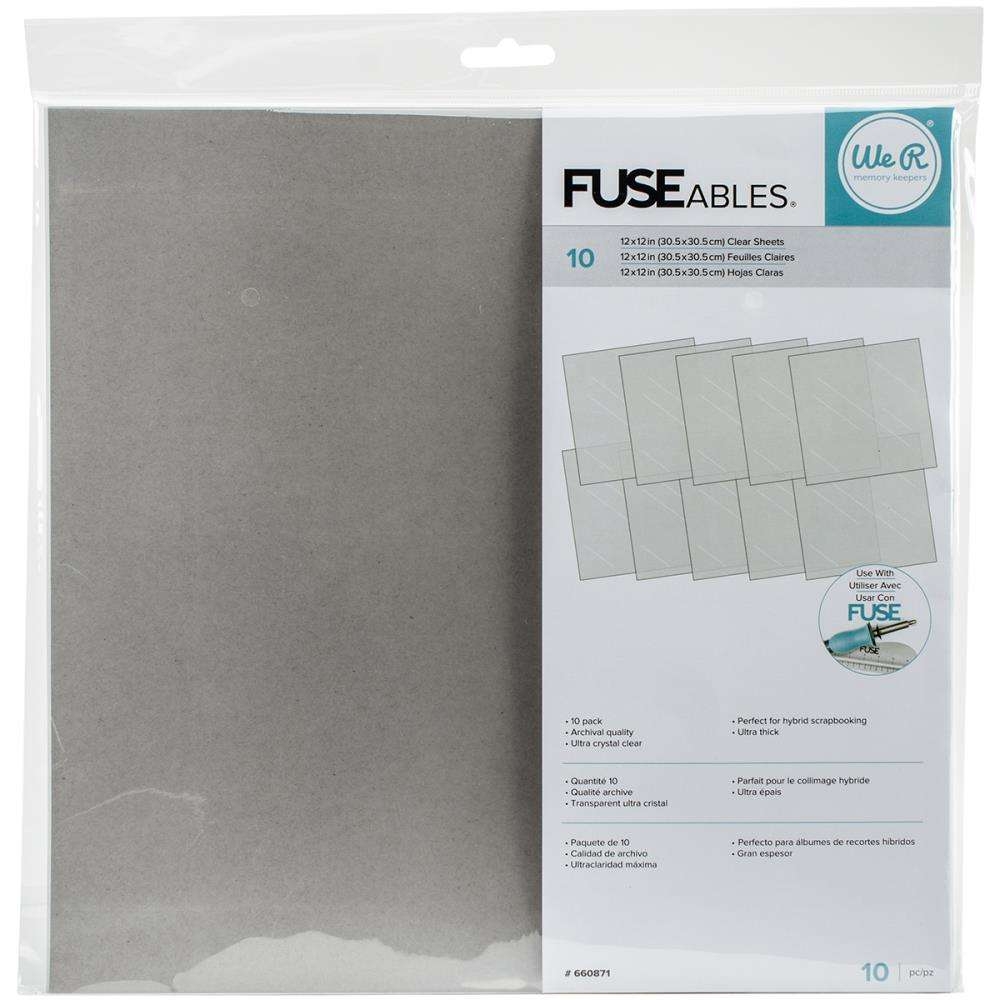 We R FUSEables Fuse Clear Sheets 12"X12" 10/Pkg - Bilde 1