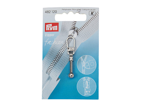 Prym Zipper pullers Club metal silver col