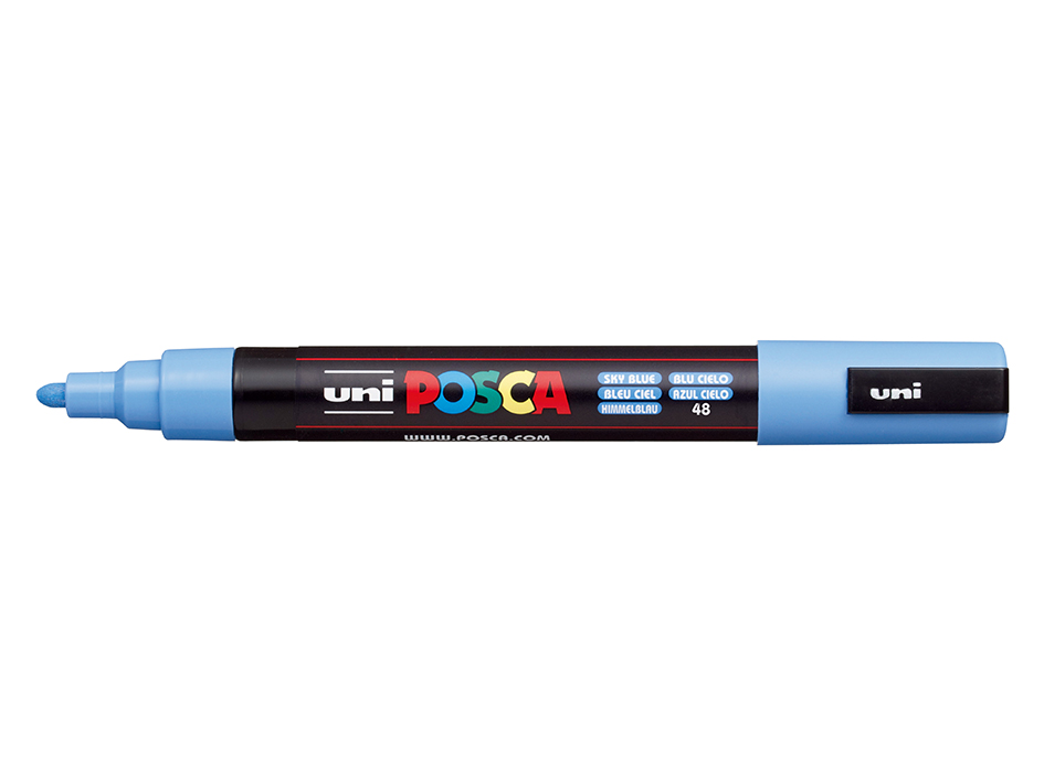 Uni POSCA PC-5M – Medium 1,8-2,5mm – 48 Sky Blue - Bilde 1
