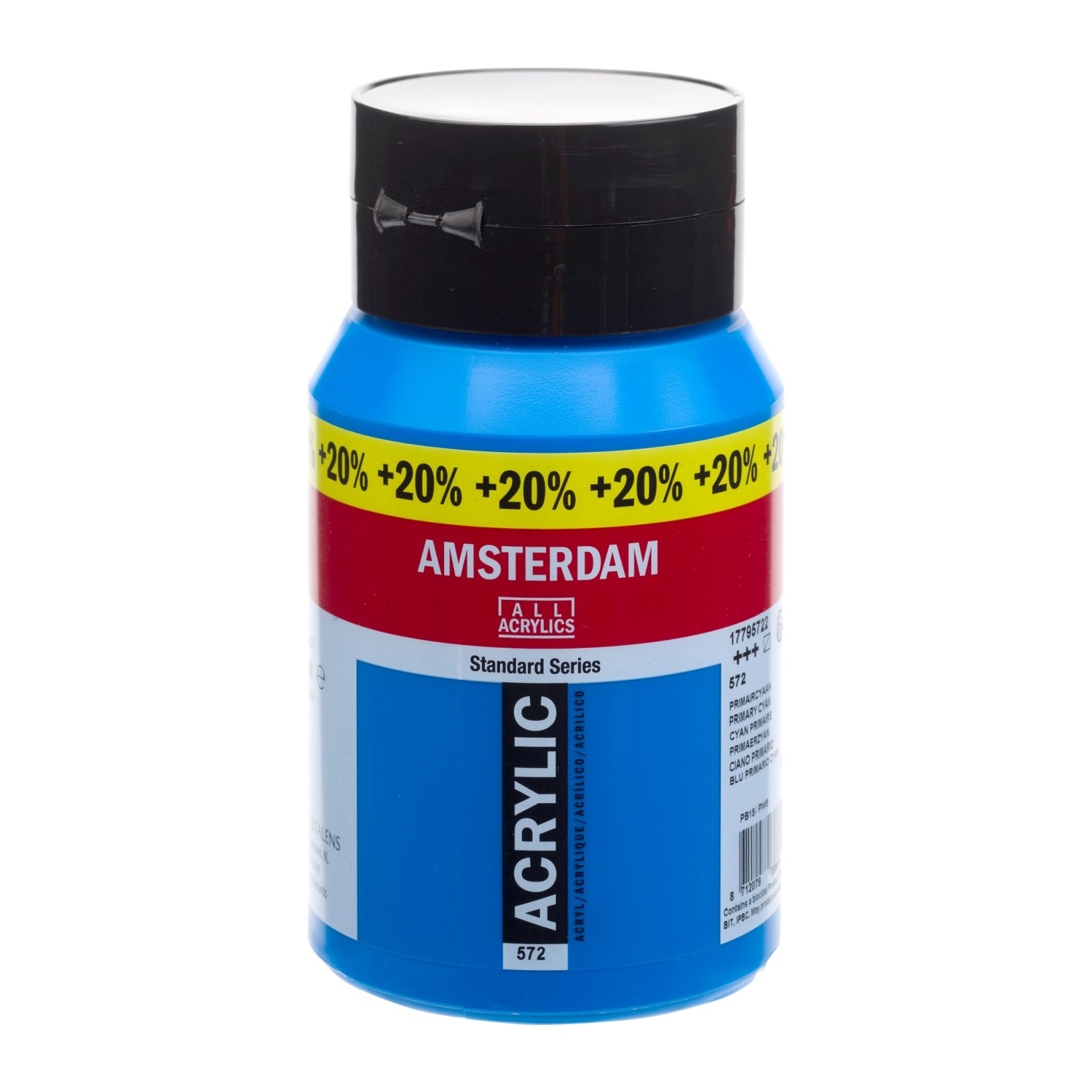 Amsterdam Standard 500ml + 20% 572 Pimary Cyan - Bilde 1