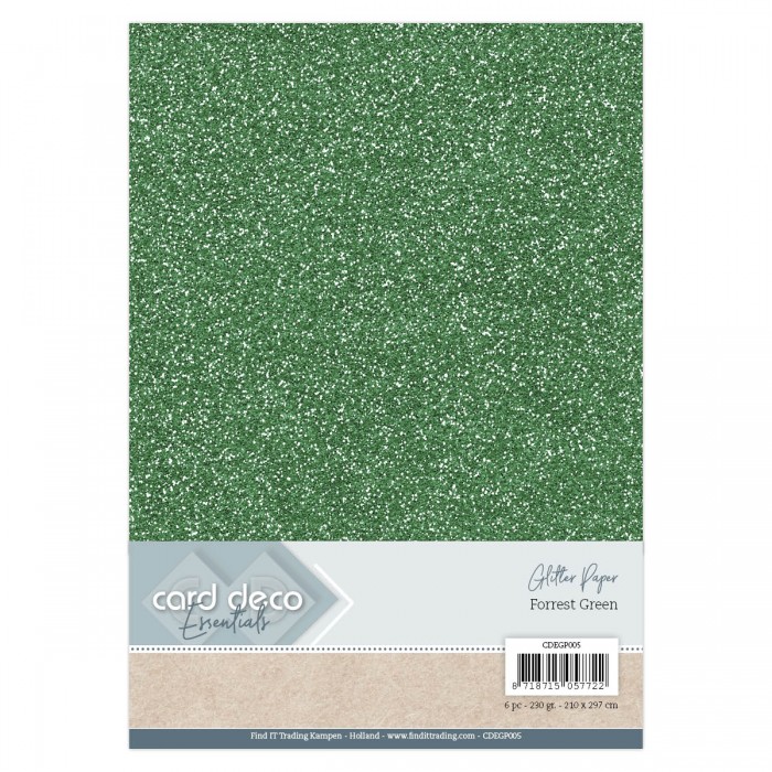 Glitter kartong - Forest Green - Bilde 1