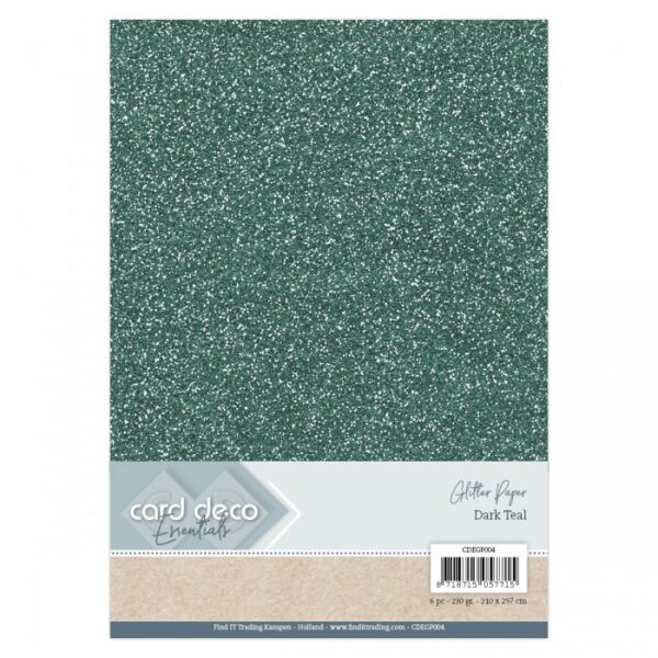 Glitter kartong - Dark Teal