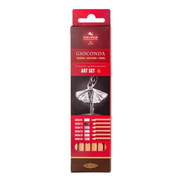 Pastellblyant Sett 8826 6stk – Gråtoner