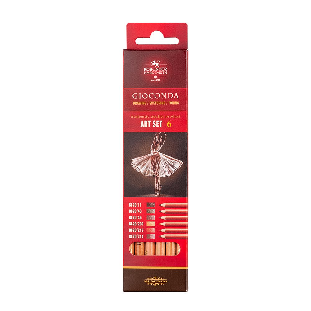 Pastellblyant Sett 8826 6stk – Sepia - Bilde 1
