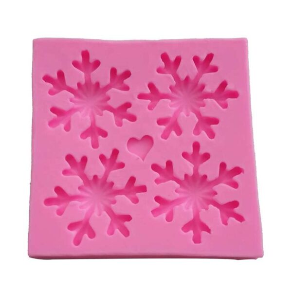 Silikonform Snøstjerner