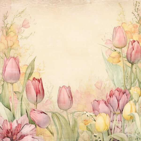 Reprint - Easter  Collection - Tulipaner -12x12