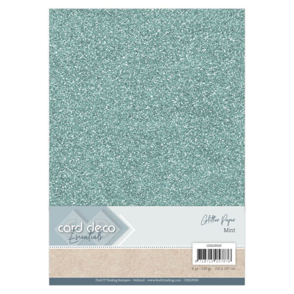 11758_image_bc8fddf14602f0cc.jpg Glitter kartong A4 Mint