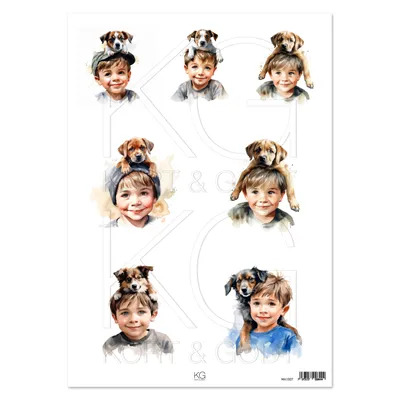 Motivark  Gutt/hund 8444 A4