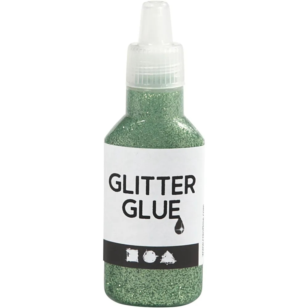 Glitterlim, Grønn, 25 ml - Bilde 1