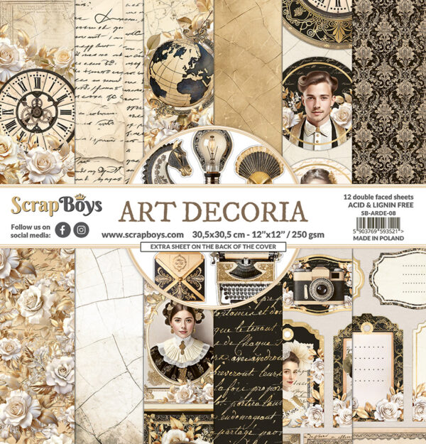 11969_image_dd653cdf74d6d4b4.jpg ScrapBoys Art Decoria SB-ARDE-08 12x12 Blokk