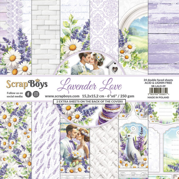 11977_image_e82121e442949b21.jpg ScrapBoys Lavender Love SB-LALO-09 6x6 Blokk