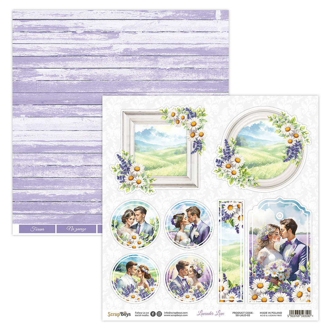 ScrapBoys Lavender Love SB-LALO-03 - Bilde 1