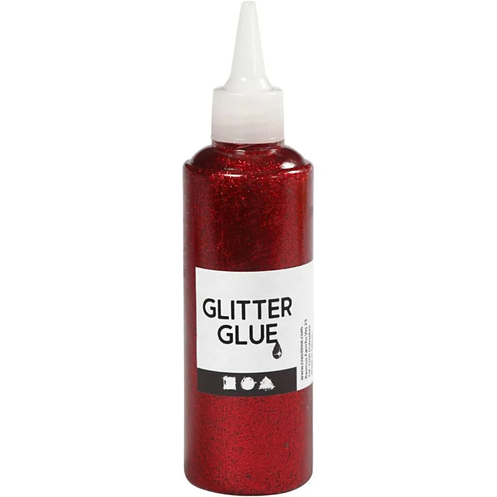 Glitterlim  Rød 118ml - Bilde 1