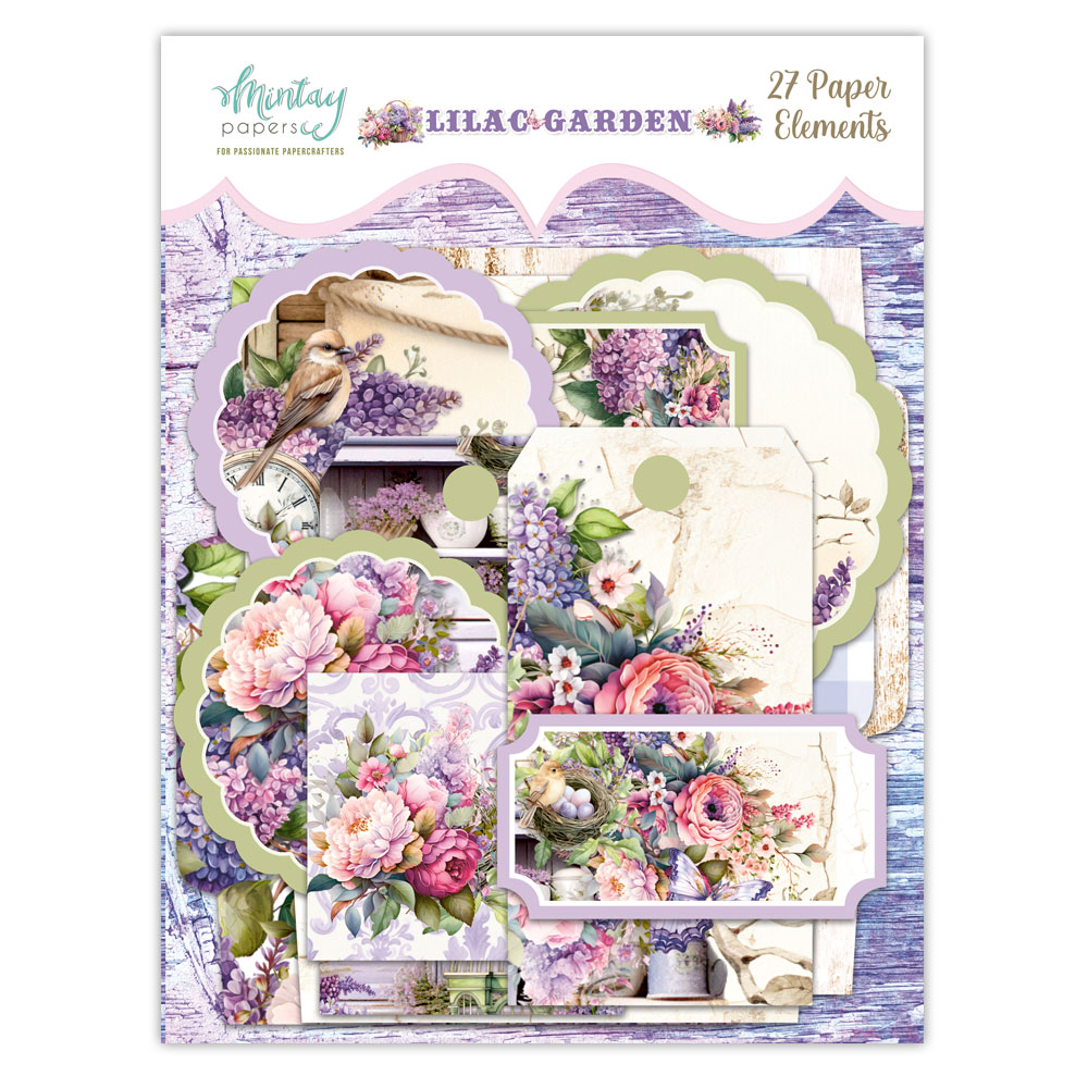 Mintay - Lilac Garden Paper Elements, 27 stk - Bilde 1