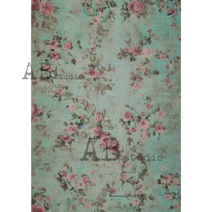 ABstudio Rispapir A4 Shabby Wallpaper No.1795 - Bilde 1