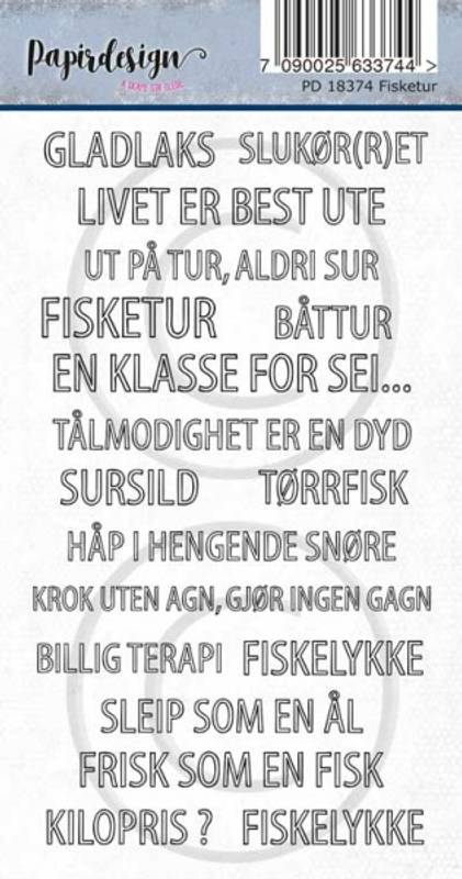 Papirdesign Klistremerke - Fisketur