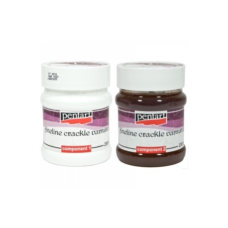 Pentart 2-Component Fineline Crackle Varnish 2 x 230ml.
