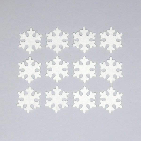 Snøfnugg av filt 12stk