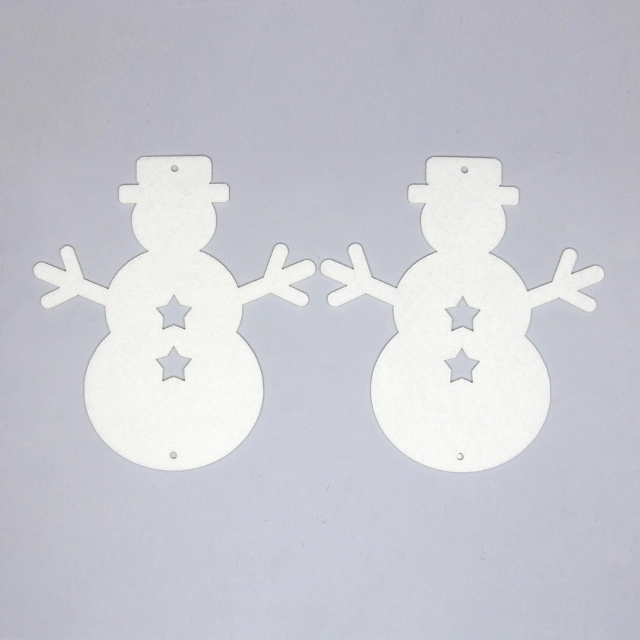 Snømann av filt 2stk - Bilde 1