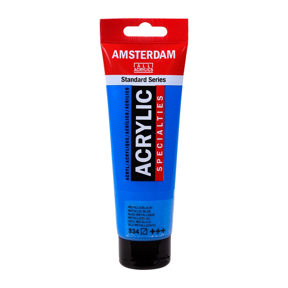 Amsterdam Standard 120ml – 834 Metallic Blue - Bilde 1