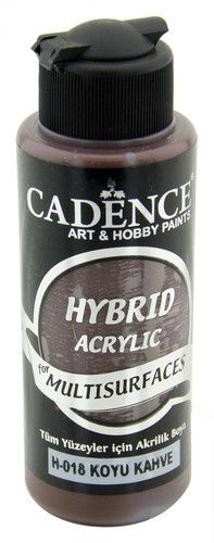 12562_image_09d166739af39a9d.jpg Cadence Hybrid Acrylic for Multisurfaces Semi Matt - H-018 Dark Brown, 70ml