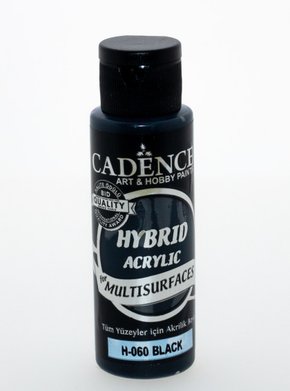 12592_image_ea92ff191093abf6.jpg Cadence Hybrid Acrylic for Multisurfaces Semi Matt - H-060, Black 70ml
