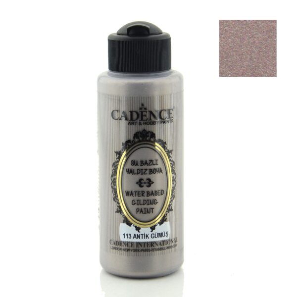 12629_image_1efd1e18dd9e7a71.jpg Cadence Waterbased Gilding Metallic Paints - 113, Antique Gumus 120ml