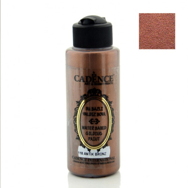 12632_image_0795d91cc57476b0.jpg Cadence Waterbased Gilding Metallic Paints - 118, Bronze 120ml