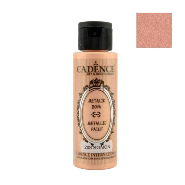 12639_image_00e50f4f0a6f7e07.jpg Cadence Metallic Paint - 208 Salmon, 70ml