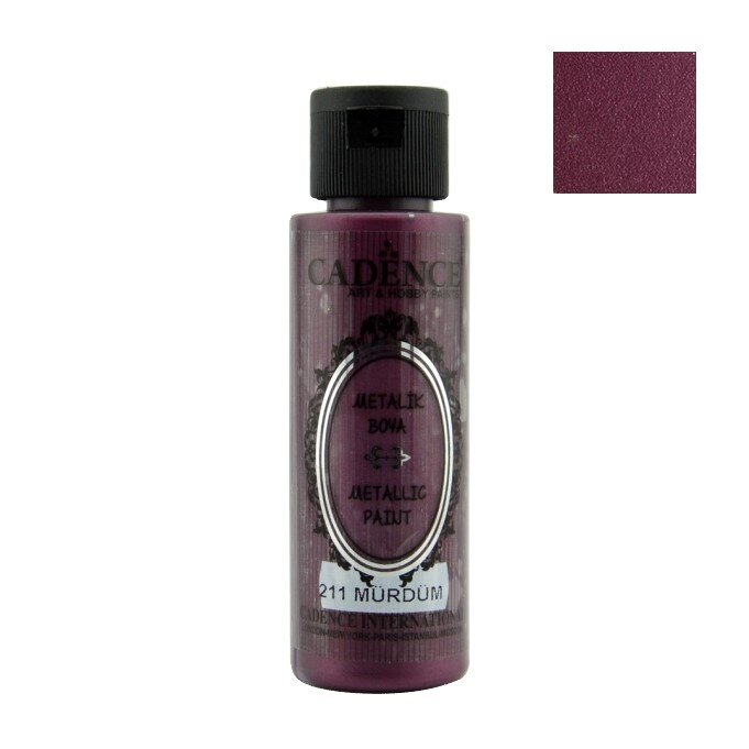 Cadence  Metallic Paint - 211 Plum, 70ml - Bilde 1