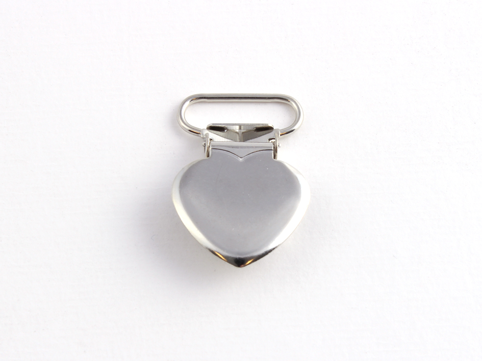 Seleklips Hjerte – 20mm – Blank - Bilde 1