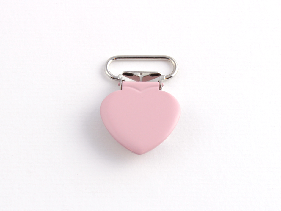 Seleklips Hjerte – 20mm – Rosa - Bilde 1