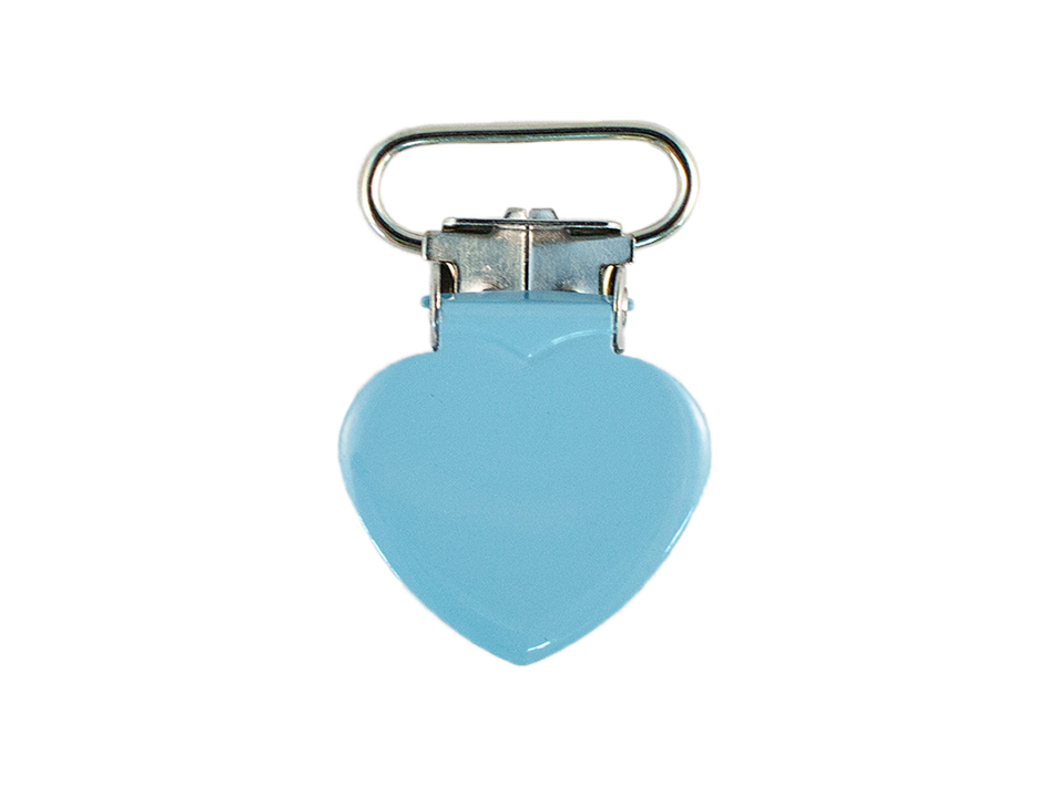 Seleklips Hjerte – 20mm – Lyseblå - Bilde 1