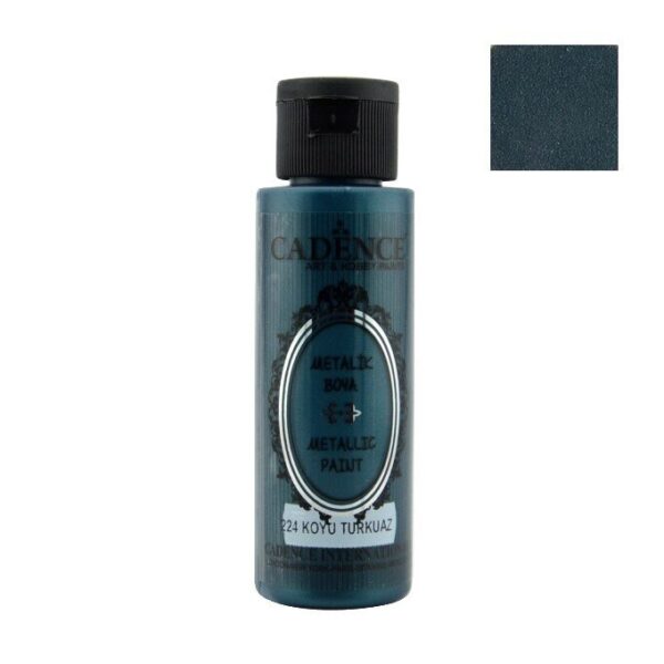 12670_image_fb7ff7ea0cf9746f.jpg Cadence Metallic Paint - 224 Dark Turquoise, 70ml