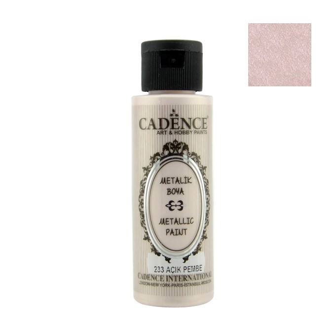 Cadence  Metallic Paint - 233 Light Pink, 70ml - Bilde 1