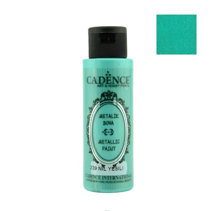Cadence  Metallic Paint - 239 Nile Green, 70ml - Bilde 1
