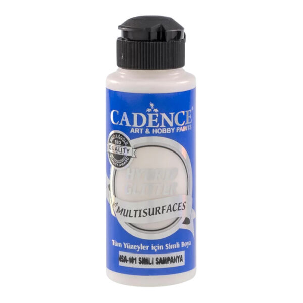 12678_image_459528078cfcf069.jpg Cadence Hybrid Glitter - Gold - Paint For Multisurfaces - HSA-101 Champaigne 120ml