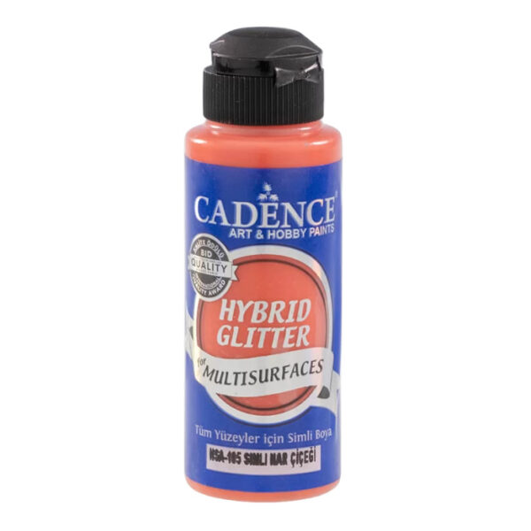 12680_image_eadd78c5c2a61bbd.jpg Cadence Hybrid Glitter - Gold - Paint For Multisurfaces - HSA-105 Pomegranate Flower 120ml