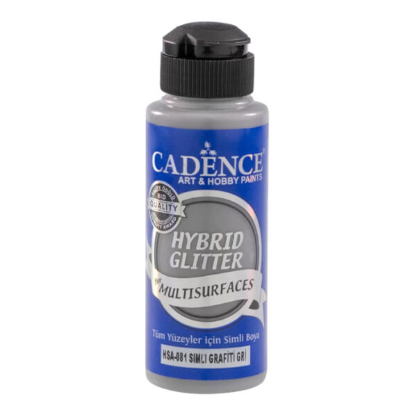 12681_image_91b0deaa1837e8e8.jpg Cadence Hybrid Glitter - Gold - Paint For Multisurfaces - HSA-081 Graffiti Gray 120ml