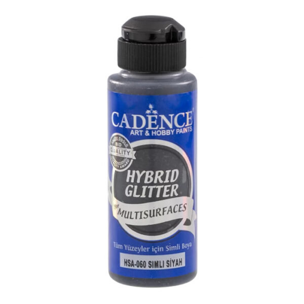 12682_image_a2fb74ad89a9d53c.jpg Cadence Hybrid Glitter - Gold - Paint For Multisurfaces - HSA-060 Black 120ml
