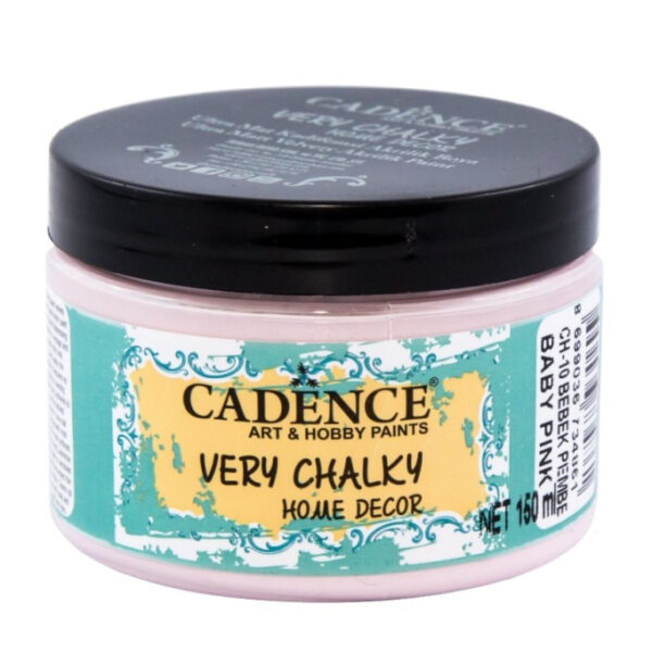12685_image_0708d872ed34b8a2.jpg Cadence Very Chalky Home Decor Ultra Matt Velvety Acrylic Paint - CH-10 Baby Pink, 150ml