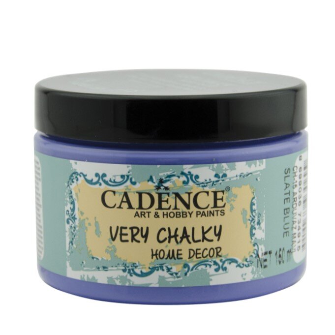 Cadence Very Chalky Home Decor Ultra Matt Velvety Acrylic Paint - CH-15 Slate Blue, 150ml - Bilde 1