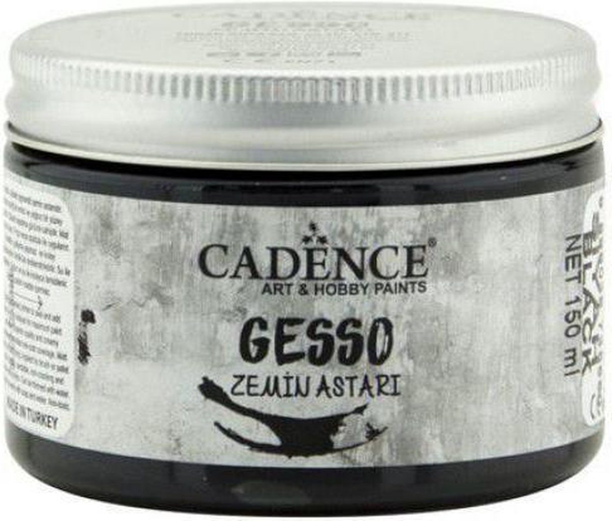 Cadence Gesso Acrylic Paint - Black 150ml - Bilde 1