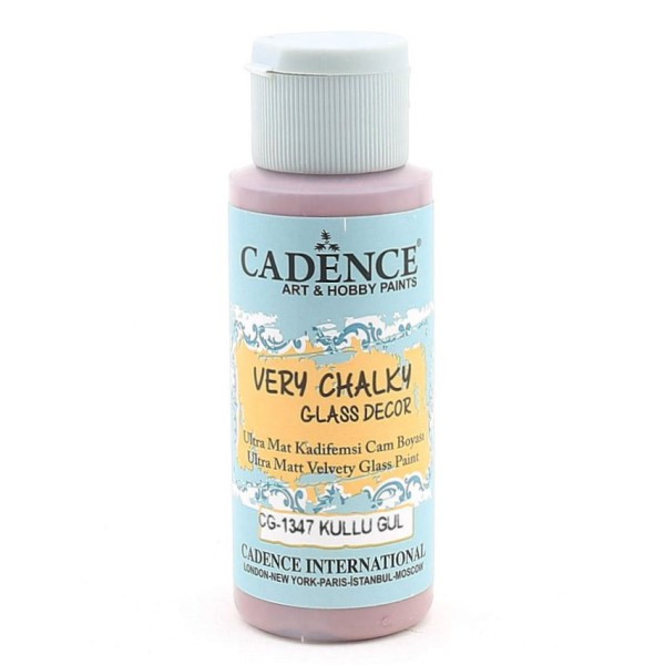 12712_image_e9042f042d0282a6.jpg Cadence Very Chalky Glass Decor Ultra Matt Velvety Paint - CG-1347 Ashy Rose, 59 ml