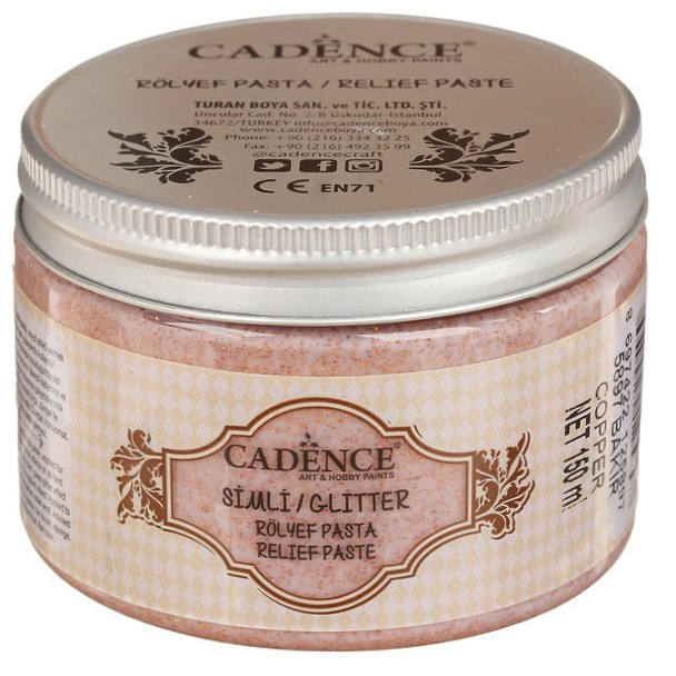 Cadence Glitter Relief paste - 5897 Copper, 150ml - Bilde 1